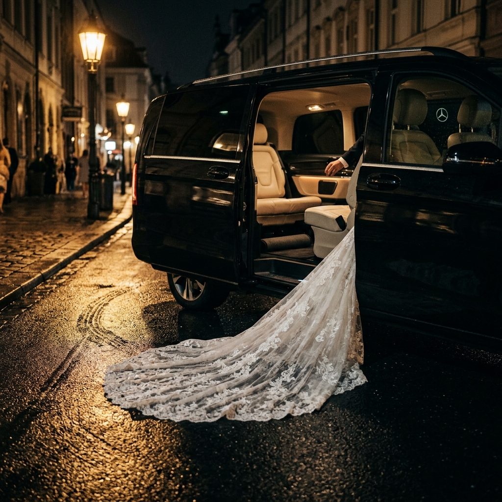 VTC Hochzeitschauffeur Paris und Île-de-France · Mercedes EQV Van | Onyx Drive