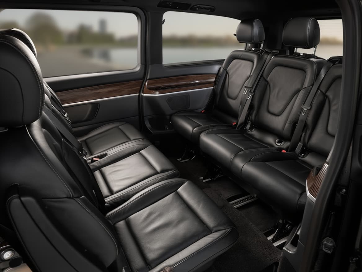 Intérieur Mercedes EQV 300 — sièges cuir confortables