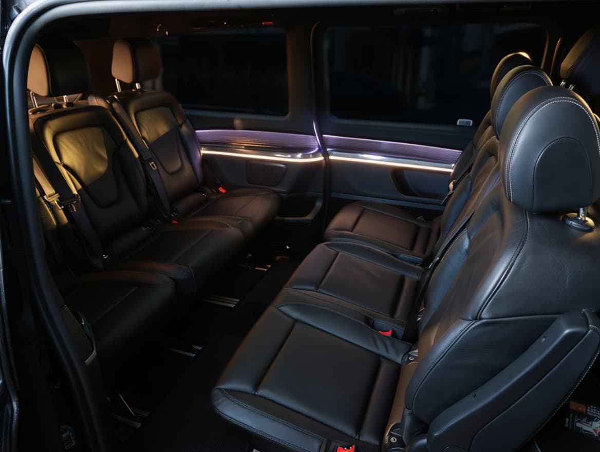 Intérieur Mercedes EQV 300 — ambiance premium