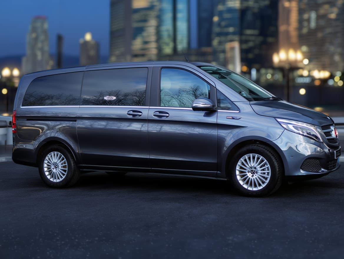 Mercedes EQV 300 — profil élégant, van premium